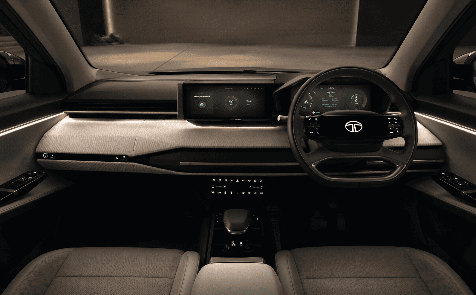 Tata sierra ev steering wheel