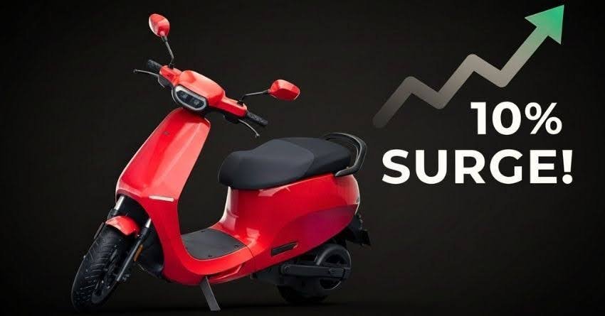 Ola Electric Shares Rise 10% with Heavy Trading Volumes