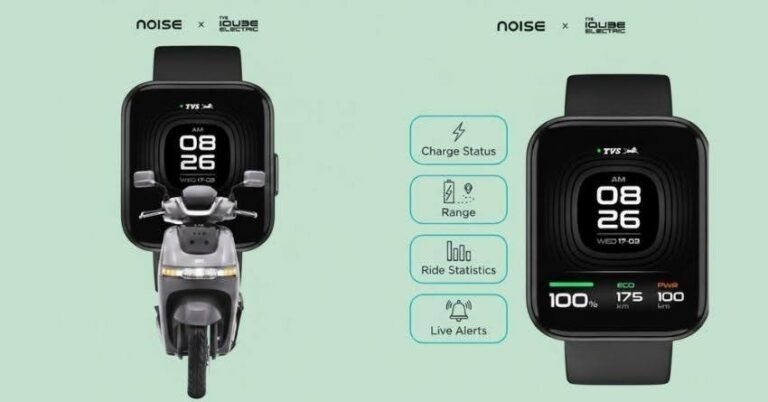 TVS and Noise Launch India's First EV-Smartwatch Integration