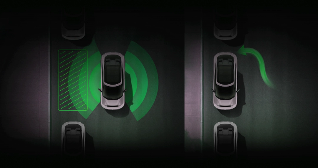 Autopark feature with 12 ultrasonic sensors