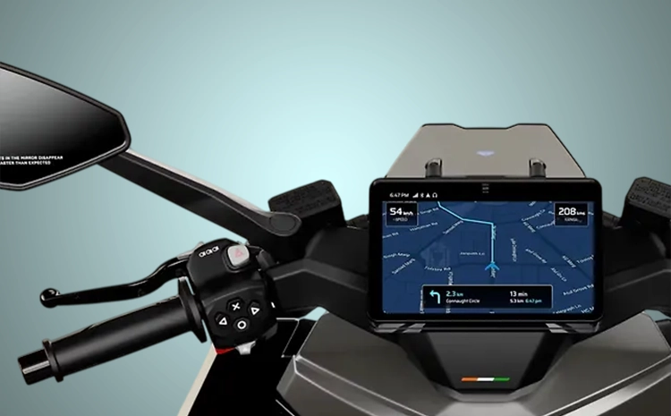 A 7-inch TFT touchscreen