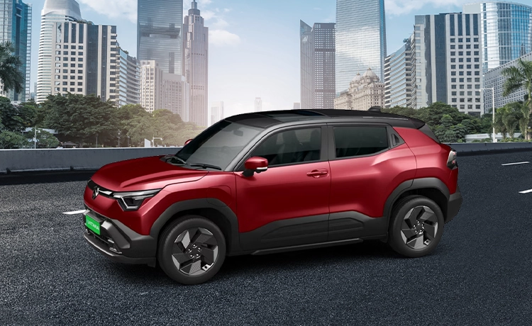 Opulent Red With Bluish Black Roof