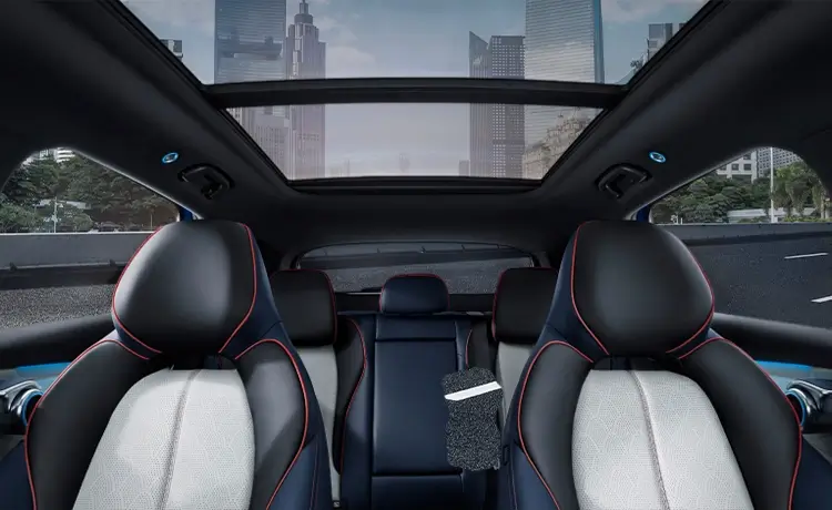 Panoramic sunroof with electric slide and anti-trap