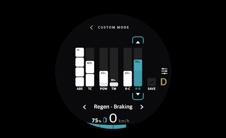 Two levels of regenerative braking