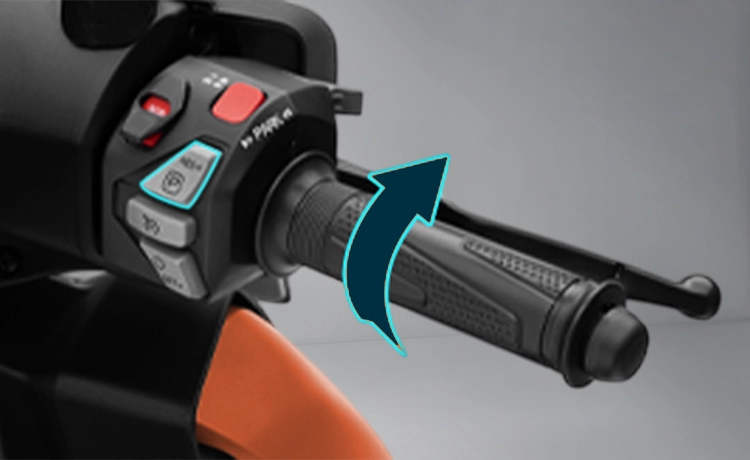 Two-way throttle for reverse and regen assist