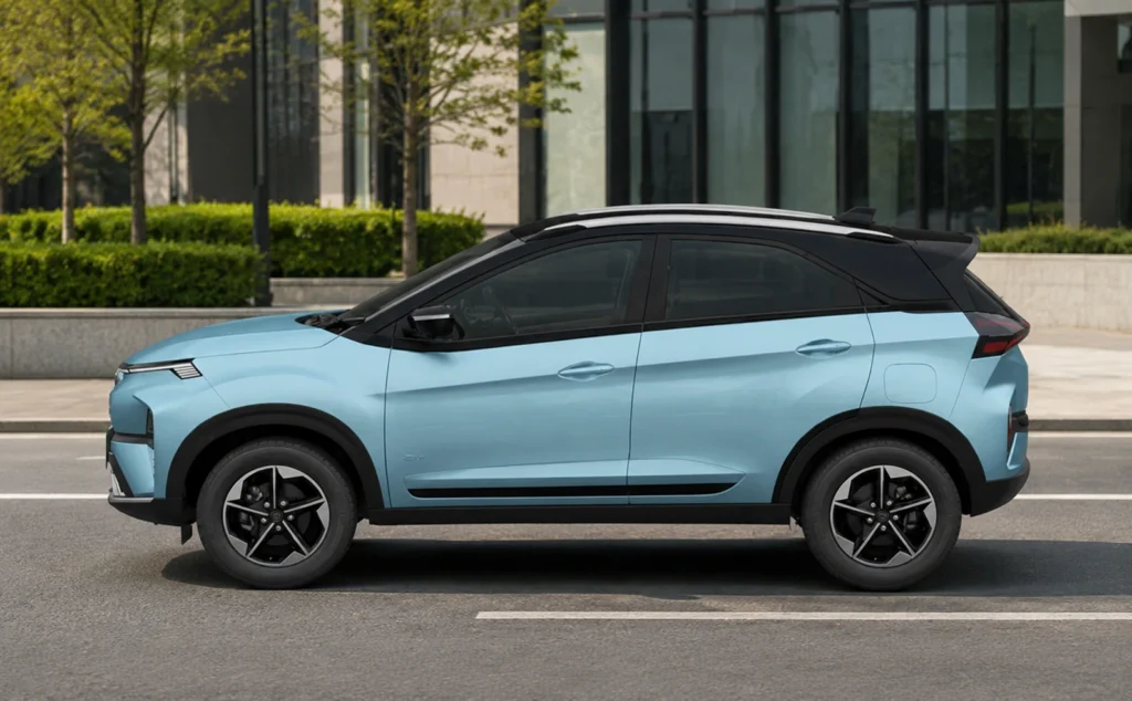 Tata Nexon EV Ocean Blue with Black Roof