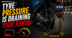 Tyre pressure drain battery