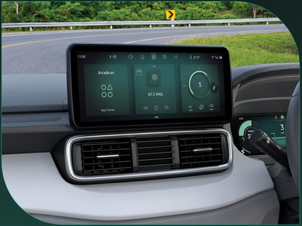 Tata Punch EV 26.03 cm HD infotainment — by HARMAN