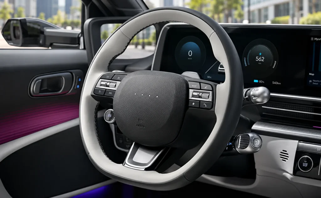 Hyunadi Ioniq 6 Two-tone Leather Steering Wheel