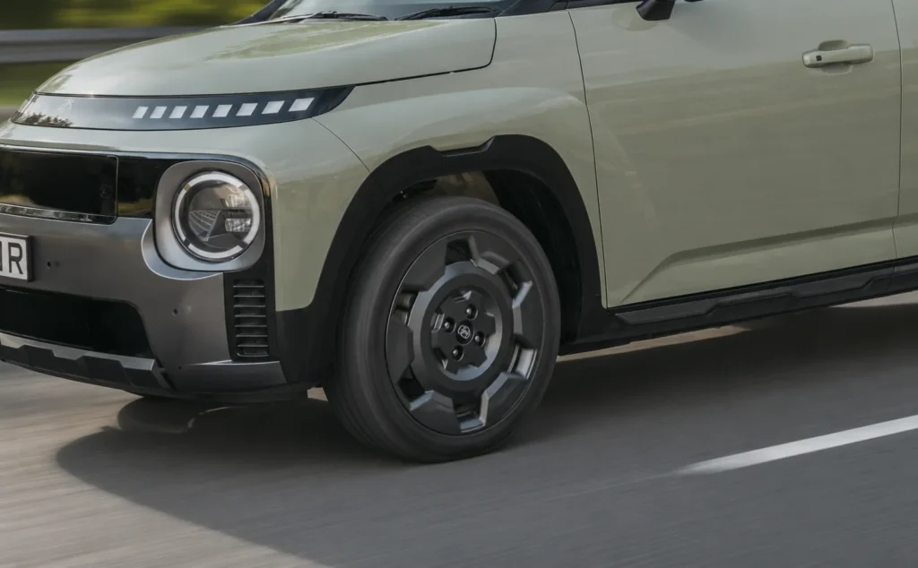 Hyundai inster EV front tyre landing