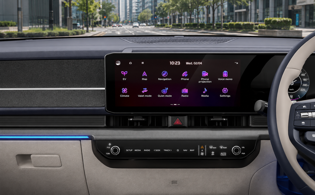 Kia Carens Clavis EV Infotainment