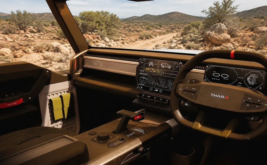 Mahindra Thar.e cabin