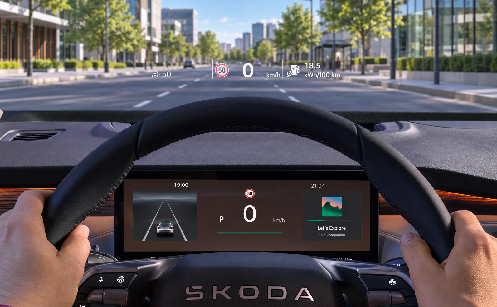 Skoda peaq ev HUD