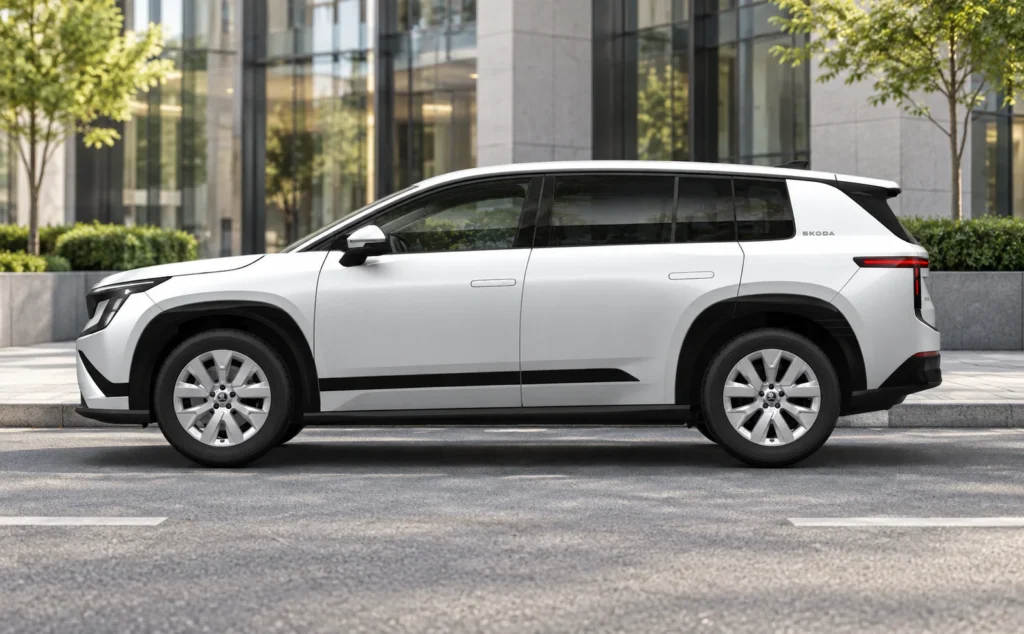 Skoda peaq ev Metallic Moon White__