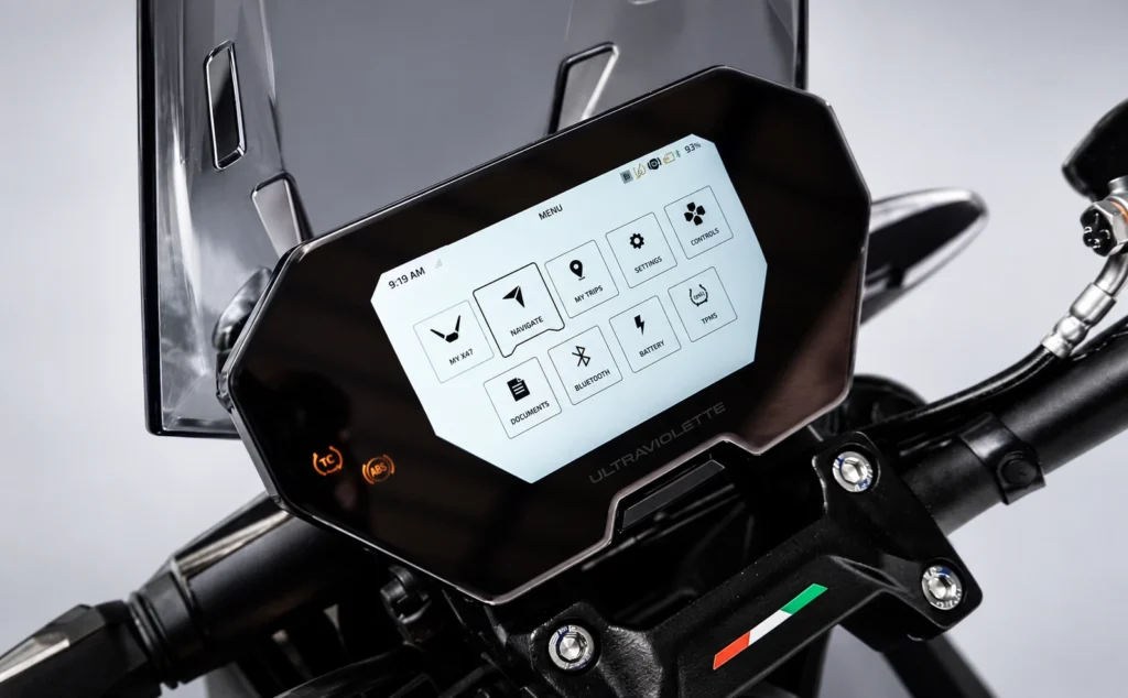 Ultraviolette x47 crossover Menu