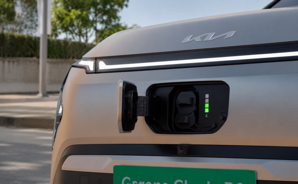 Kia Carens Clavis EV charging port
