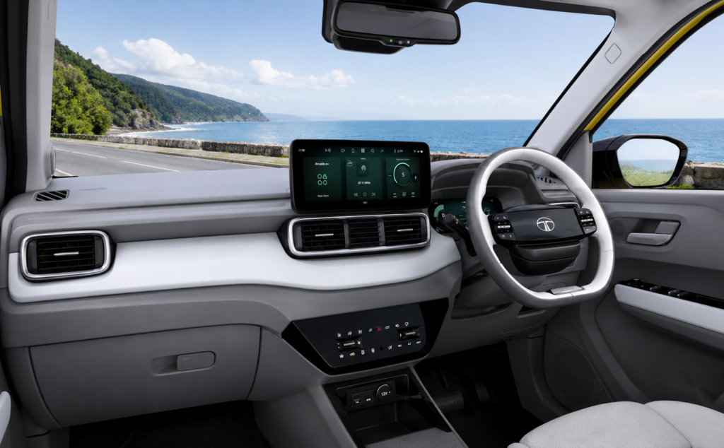Tata Punch EV dual tone dashboard