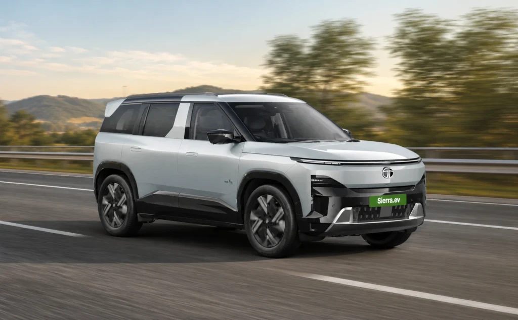 Tata Sierra EV right front