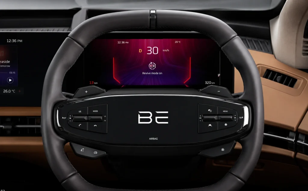 Mahindra BE 6 SPORTEQ steering