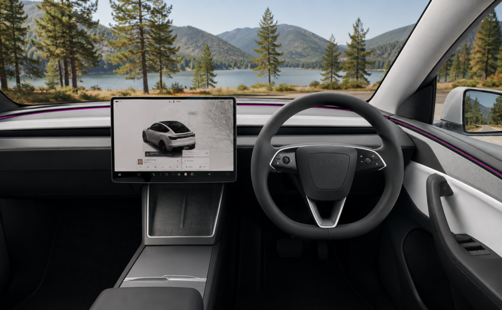 Tesla Model Y interior- dashboard