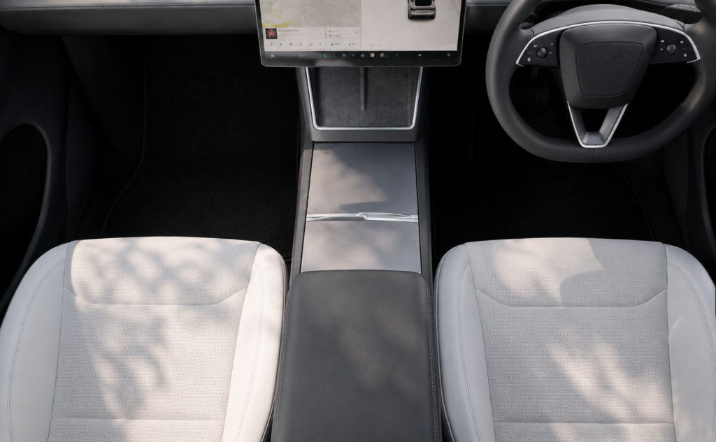 Tesla Model Y interior- center console