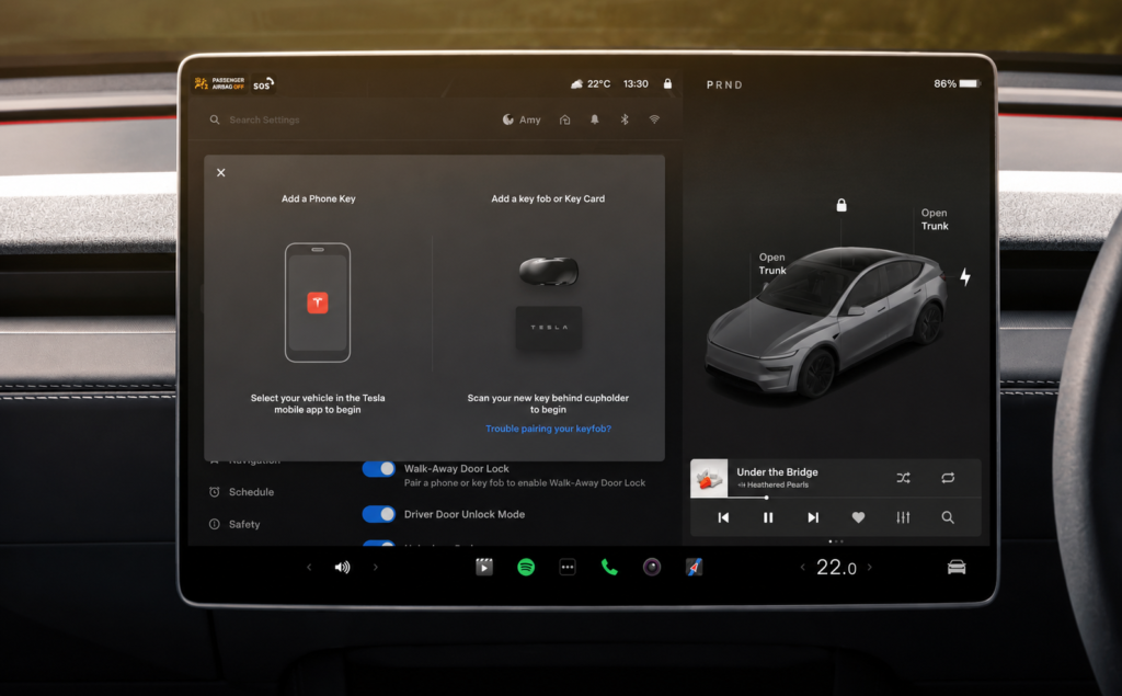 Tesla Model Y interior- dashboard