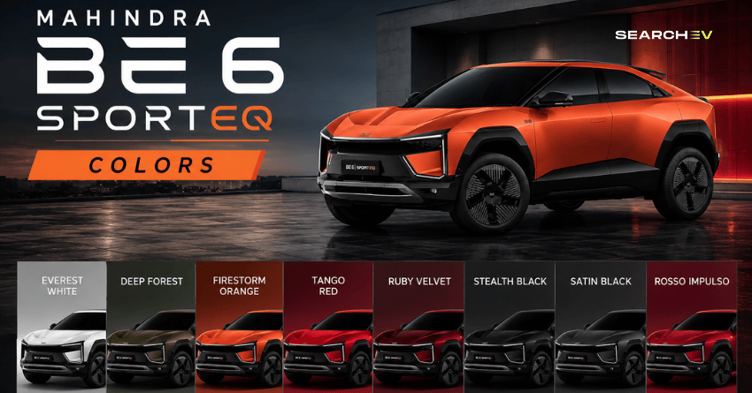 Mahindra BE 6 SportEQ colors