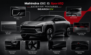 Mahindra BE 6 SportEQ exterior features