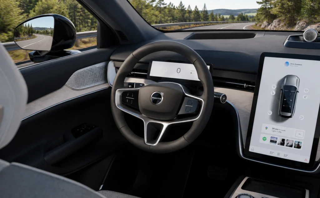 Volvo EX90 steering