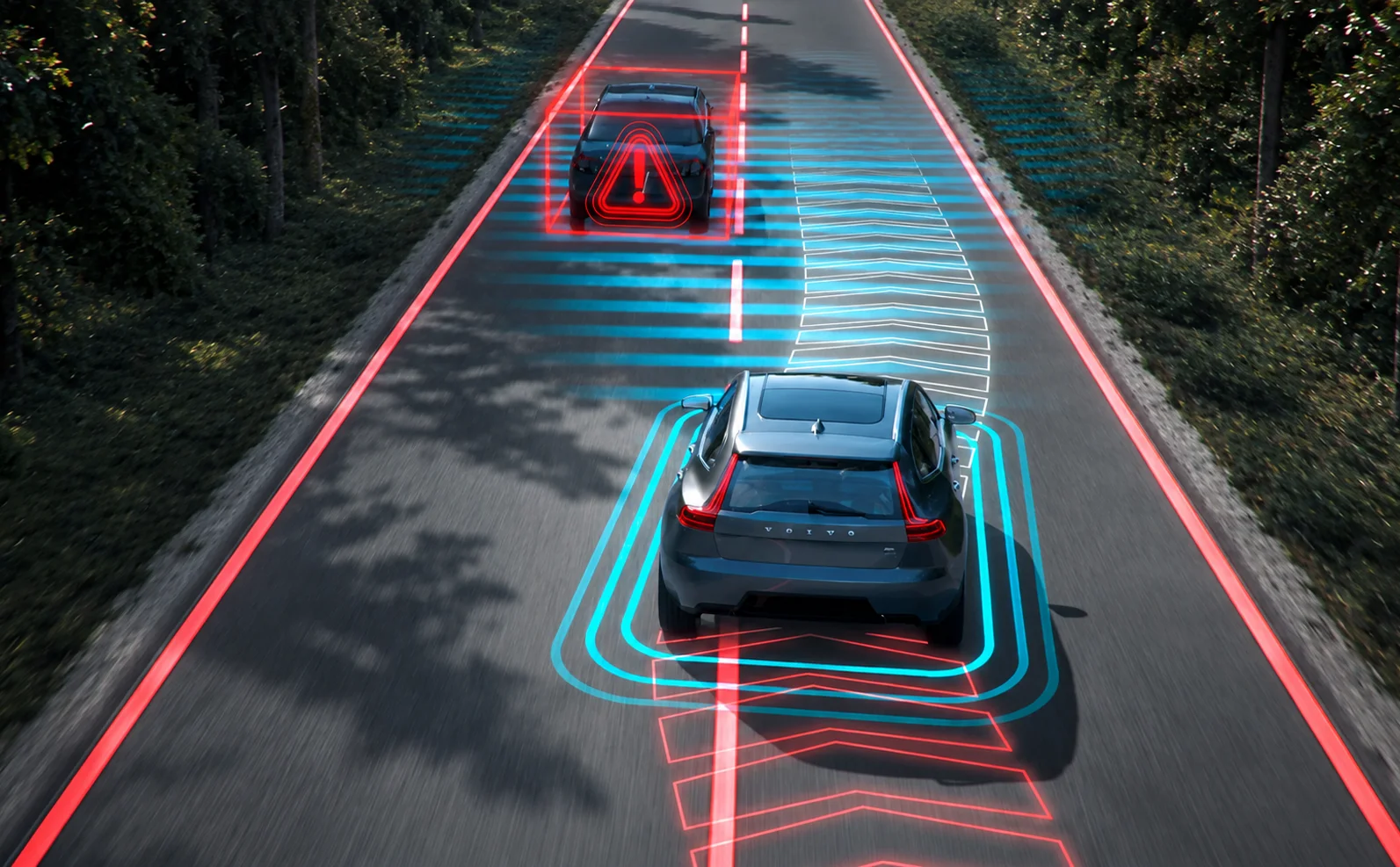 volvo ec40 Oncoming Lane Mitigation