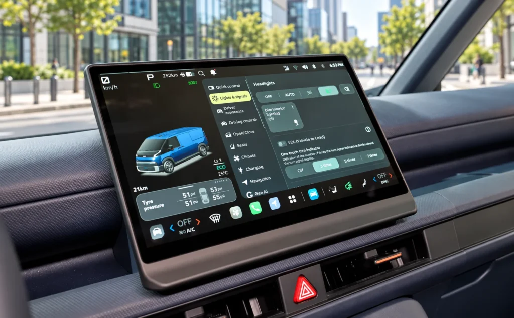 KIA PV 7 display 2