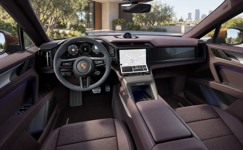 Porsche cayenne electric Club leather interior Bramble
