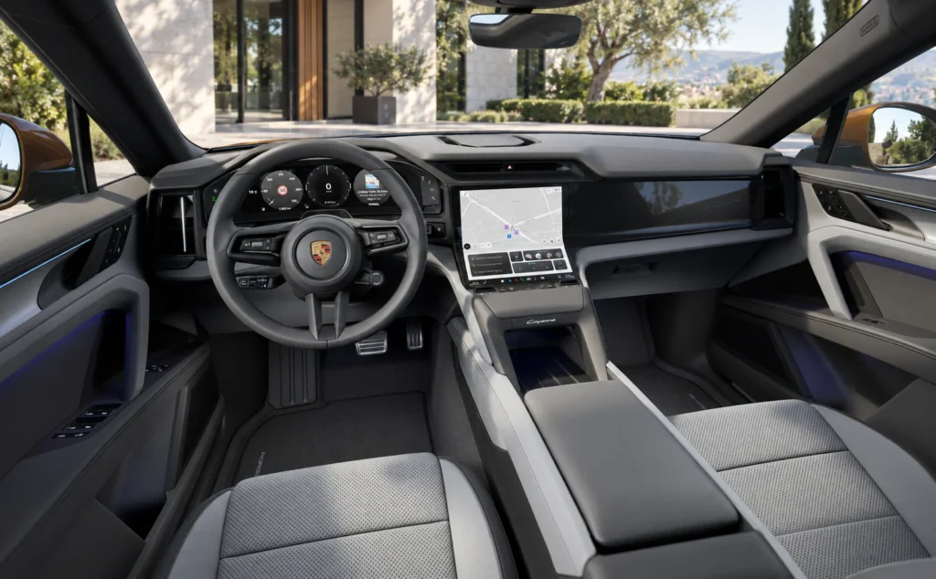Porsche cayenne electric Leather interior Black, smooth-finish leather