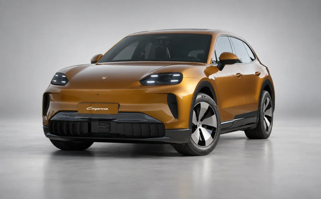 Porsche cayenne electric Madeira Gold Metallic