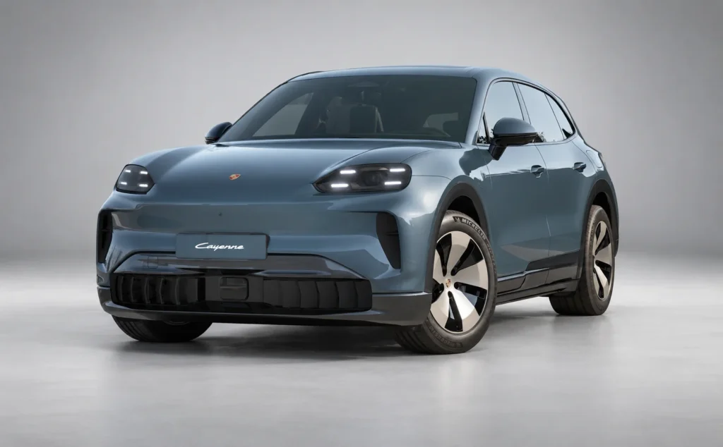 Porsche cayenne electric Pale Blue Metallic