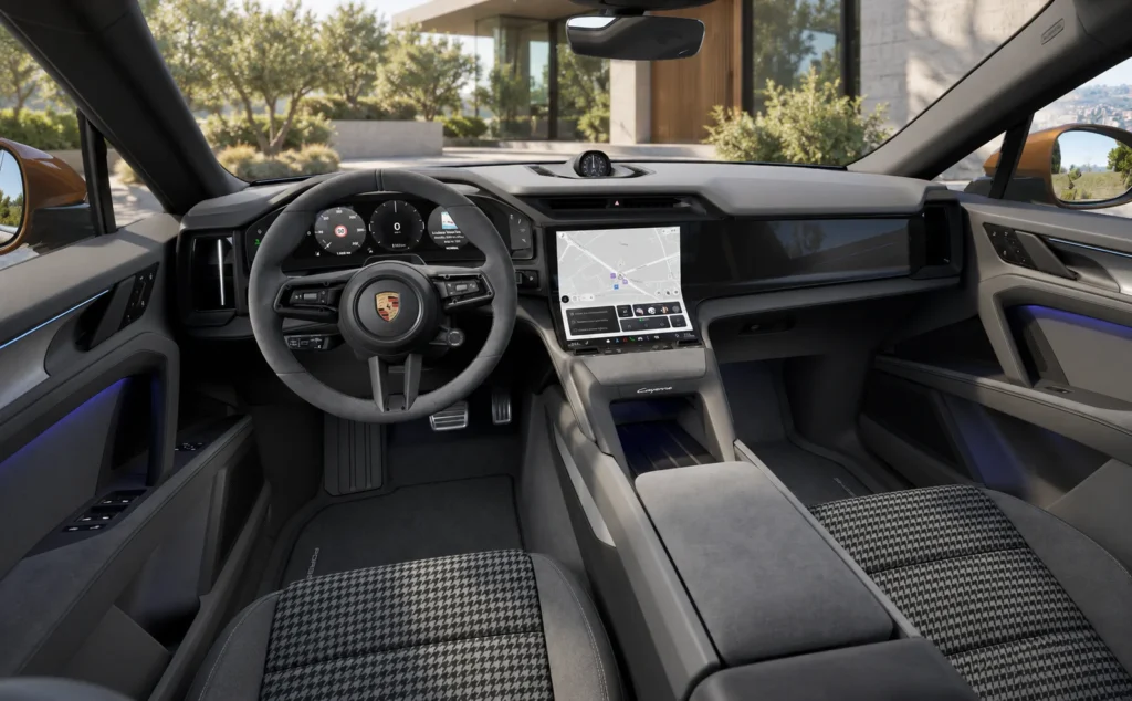 Porsche cayenne electric Race-Tex with Pepita Black