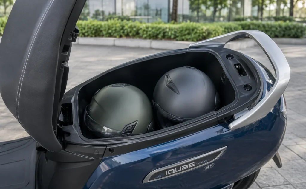 TVS iQube ST boot space