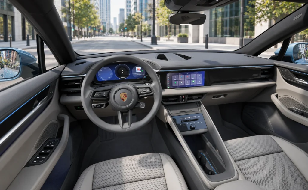 porsche macan electric Extended Leather Package in Black_Chalk Beige