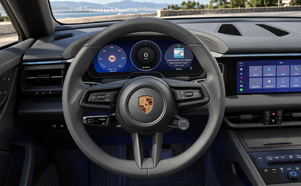 porsche macan electric driver display