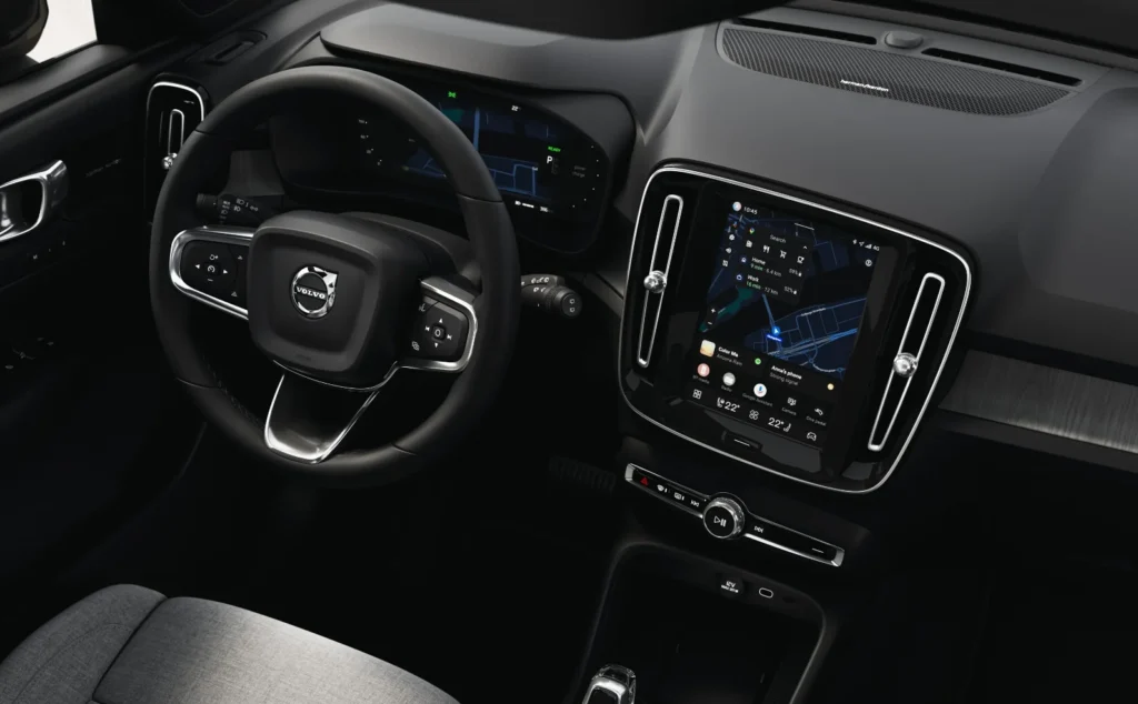 volvo ec40 touchscreen infotainment system