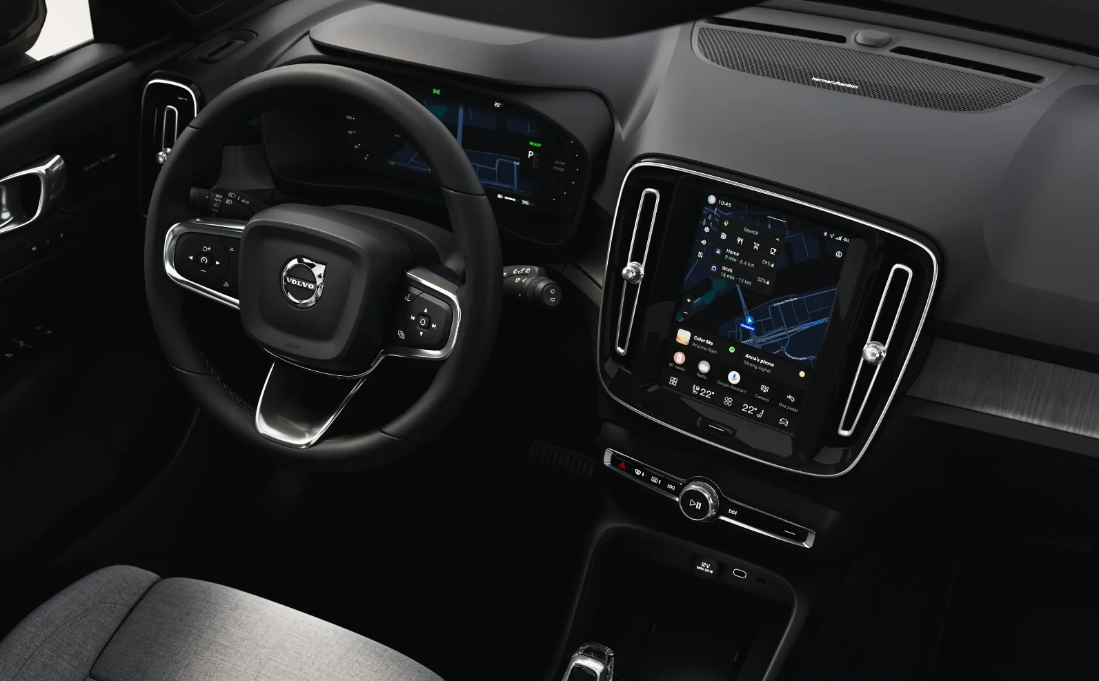 volvo ec40 touchscreen infotainment system