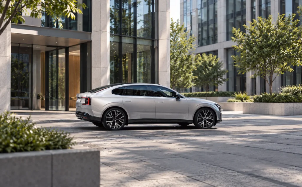 Silver Volvo by glass offices-3
