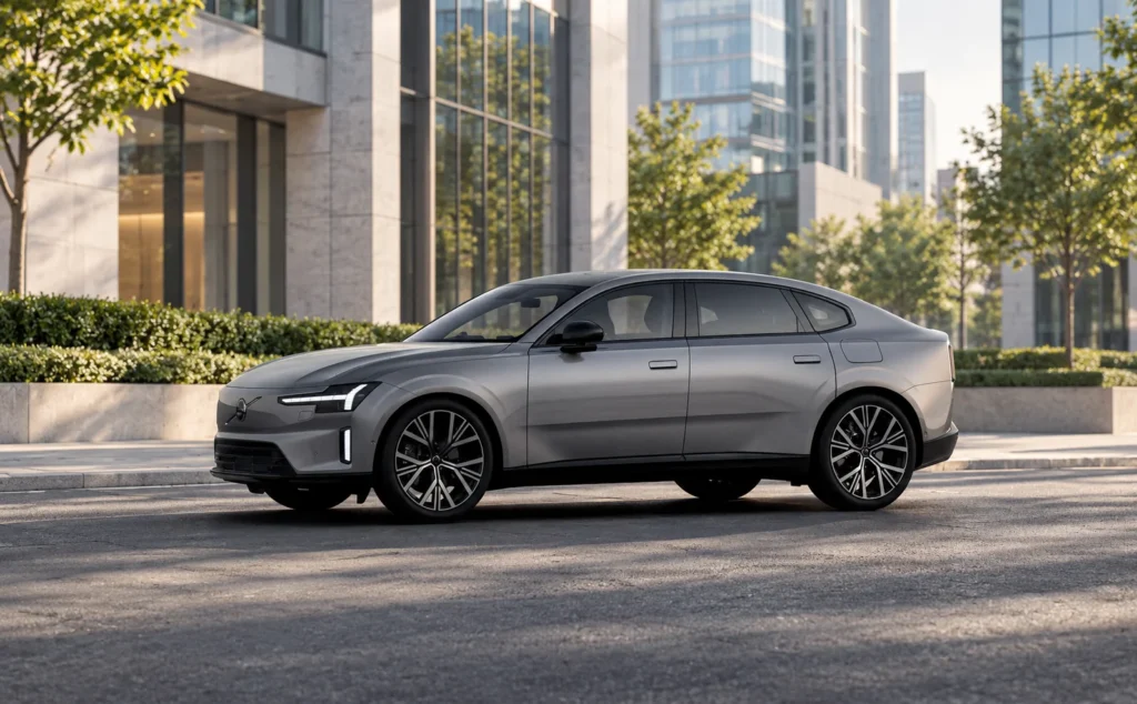 Volvo in a modern business district-9