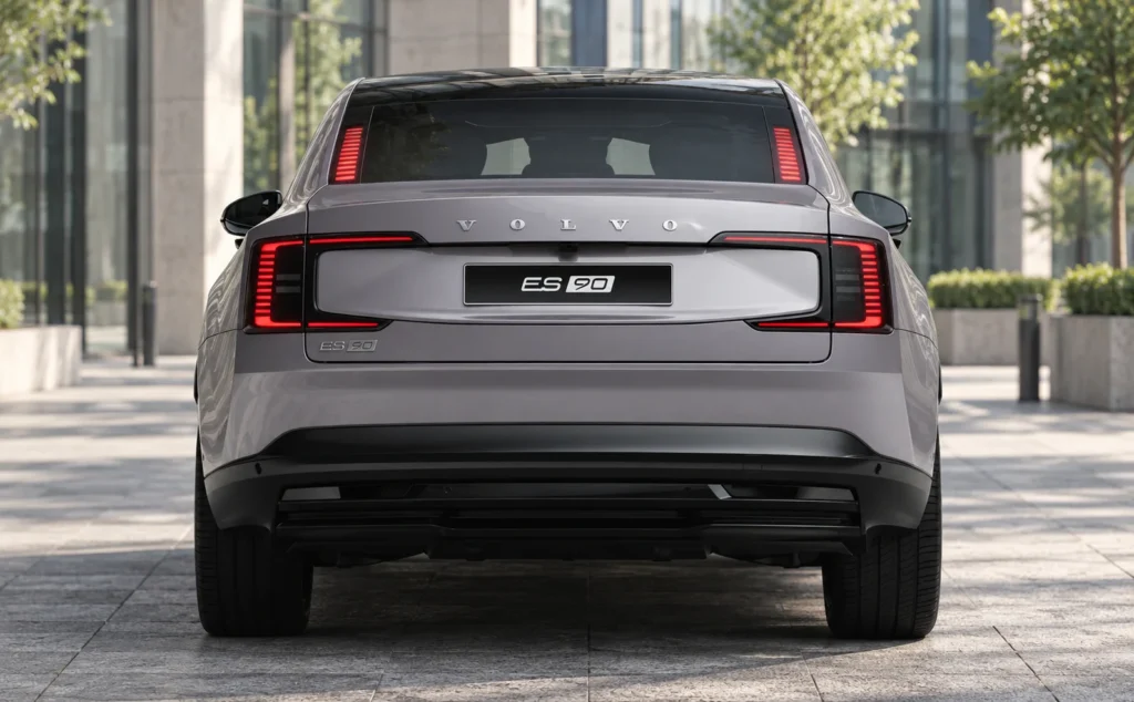 Volvo rear view in modern district-10